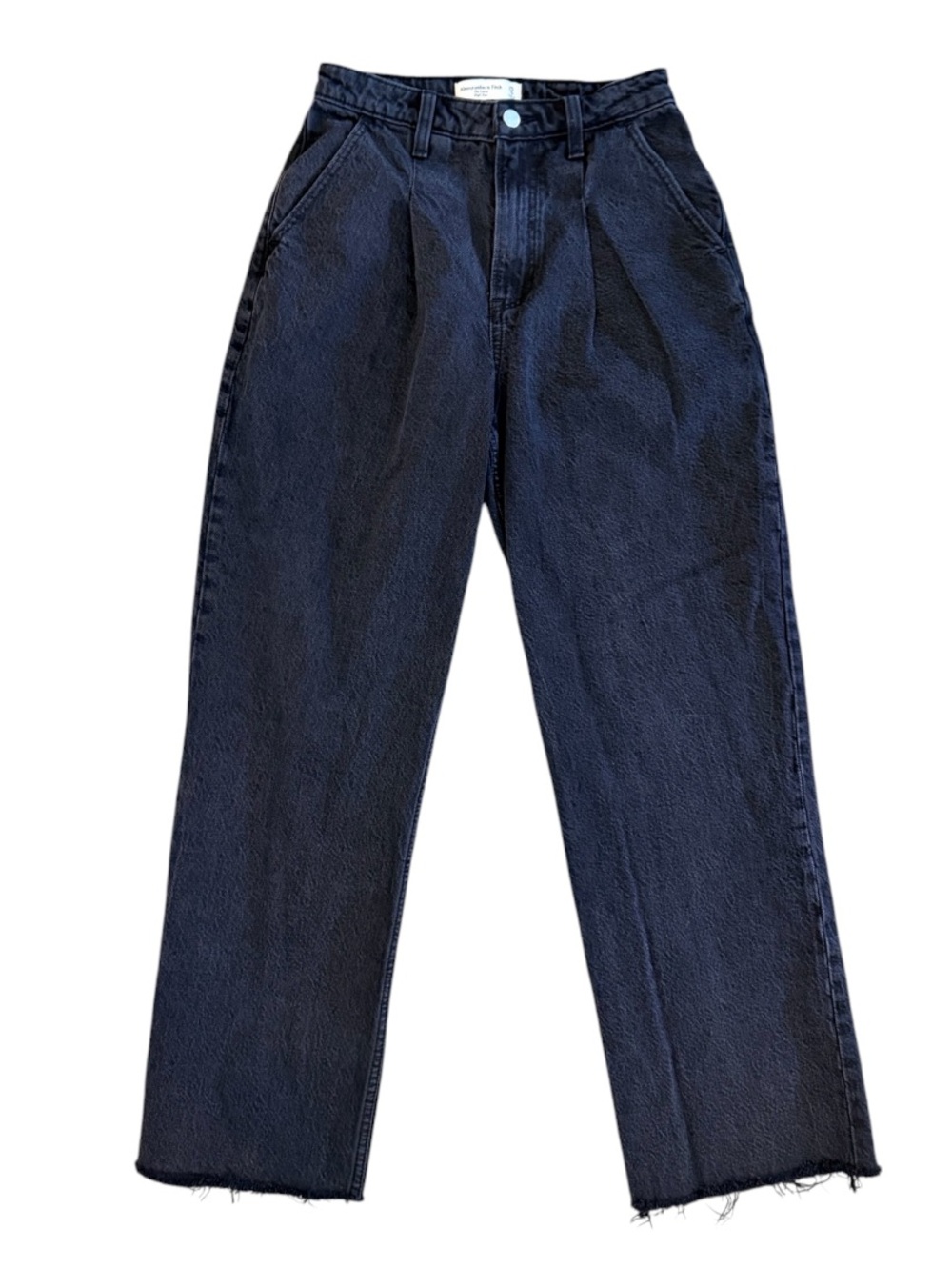 Abercrombie & Fitch washed black high rise loose jeans
